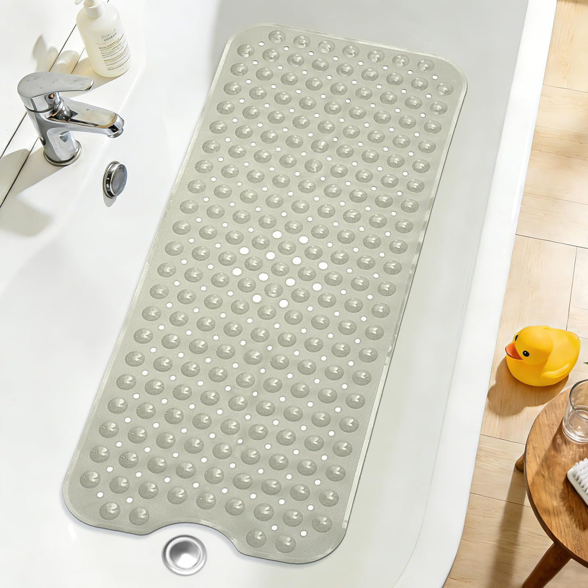 Extra Long Bathtub Mat Non Slip Bath Mat Black 40"x16" Full Size
