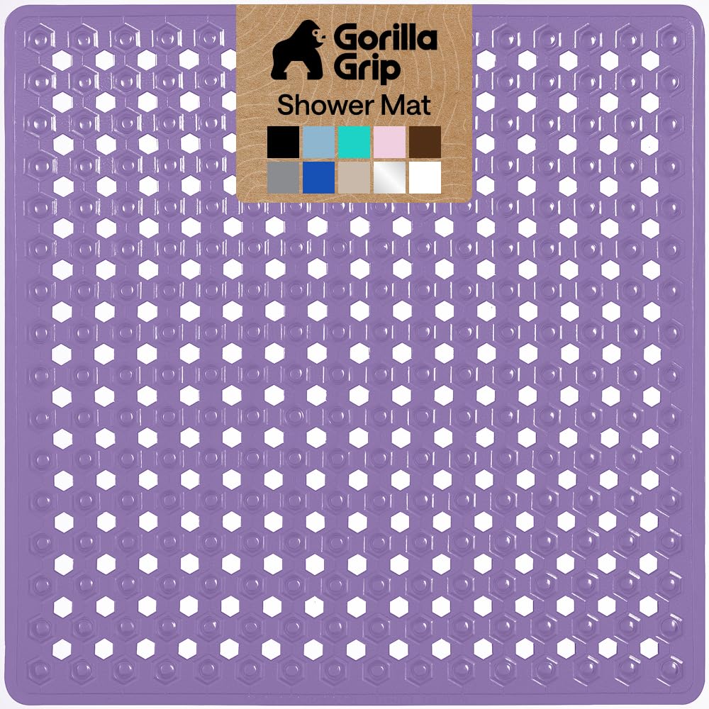 GORILLA GRIP Bath Tub Shower Mat, Bathtub Floor Liner, 35x16 Beige