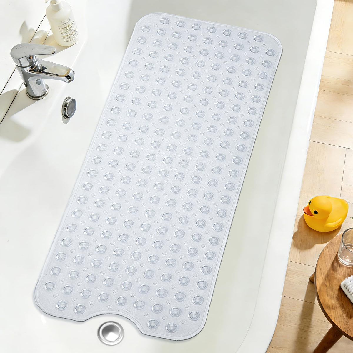Extra Long Bathtub Mat Non Slip Bath Mat Black 40"x16" Full Size