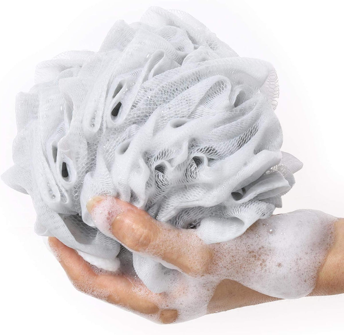 BTYMS 6 Pcs Shower Pouf 60g Bath Loofah Shower Sponge Loofahs Exfoliating Mesh Puff Body Wash Sponge
