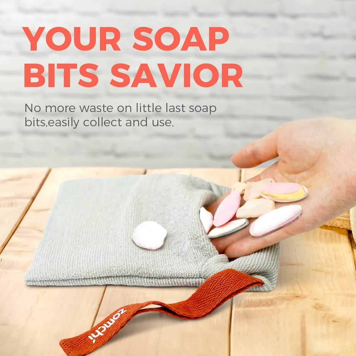 ZOMCHI Soap Bag for Soap Bars, Bar Soap Pouch, Gentle & Rough, 2 Pack