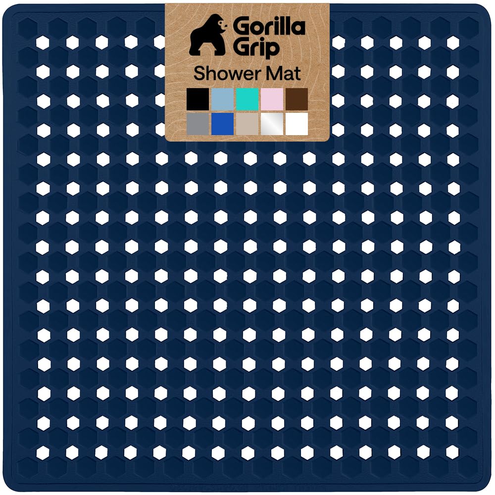 GORILLA GRIP Bath Tub Shower Mat, Bathtub Floor Liner, 35x16 Beige