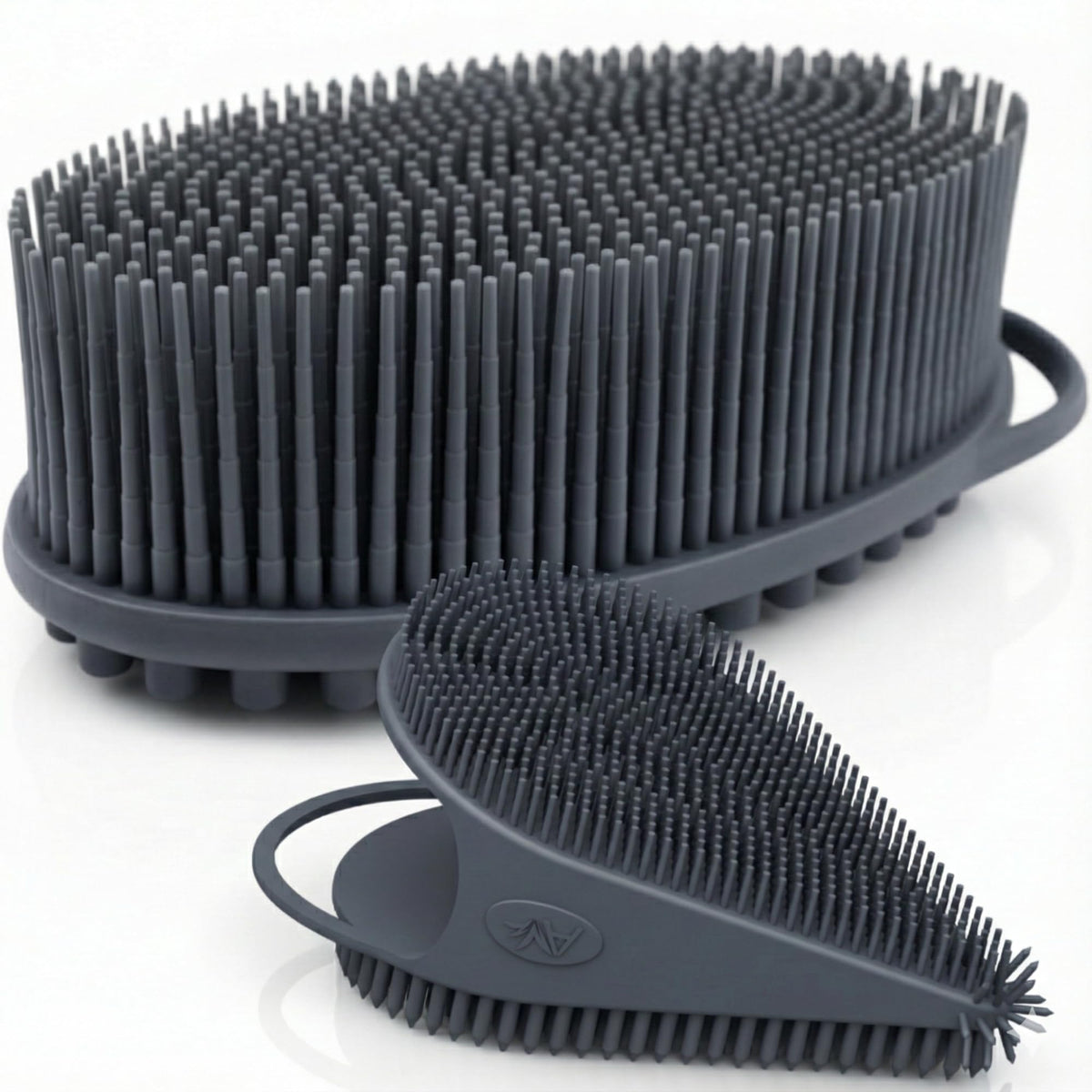 Avilana Premium Silicone Body Scrubber - Trusted Since 2017 - SGS Certified Food Grade Dual Sided Bath Brush, Quick-Dry Exfoliating Loofah Alternative, Massage Brush Sensitive Skin Women Men