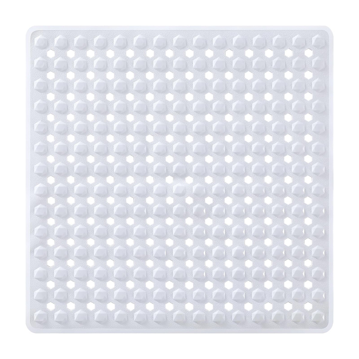 Yimobra Bathtub Mat Non Slip, 27.5"X15.5" Machine Washable Shower Floor Mat, Soft on Feet, Bathmat with Drain Holes and Suction Cups, Bathroom Essentials, White
