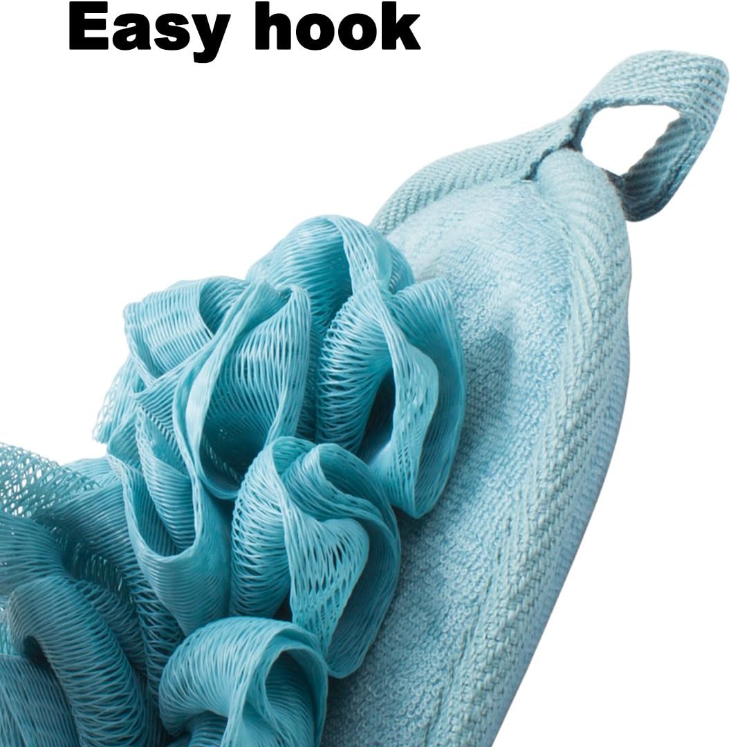 3 Pack Body Sponge Brushes Pouf Mesh Brush Shower Glove with Flower Bath Ball