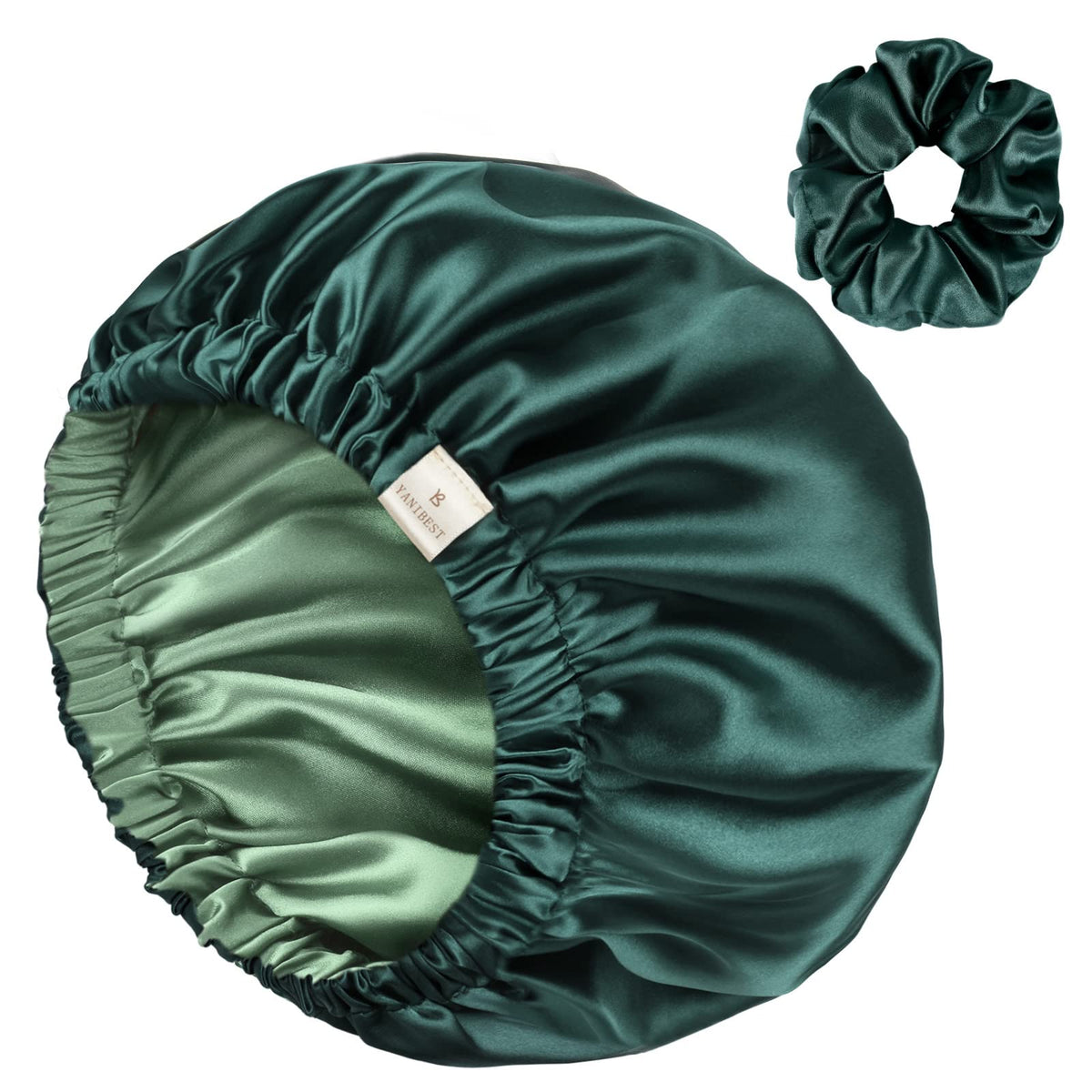 YANIBEST Adjustable Satin Bonnet Double Layer Hair Bonnet for Sleeping Bonnets for Women Hats Curly Natural Hair, Blush Pink
