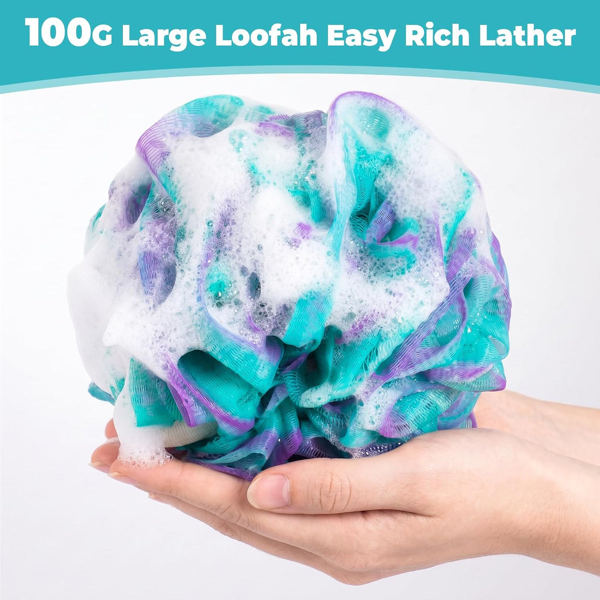 6Pack 100g XXL Large Loofah,Bath Sponge