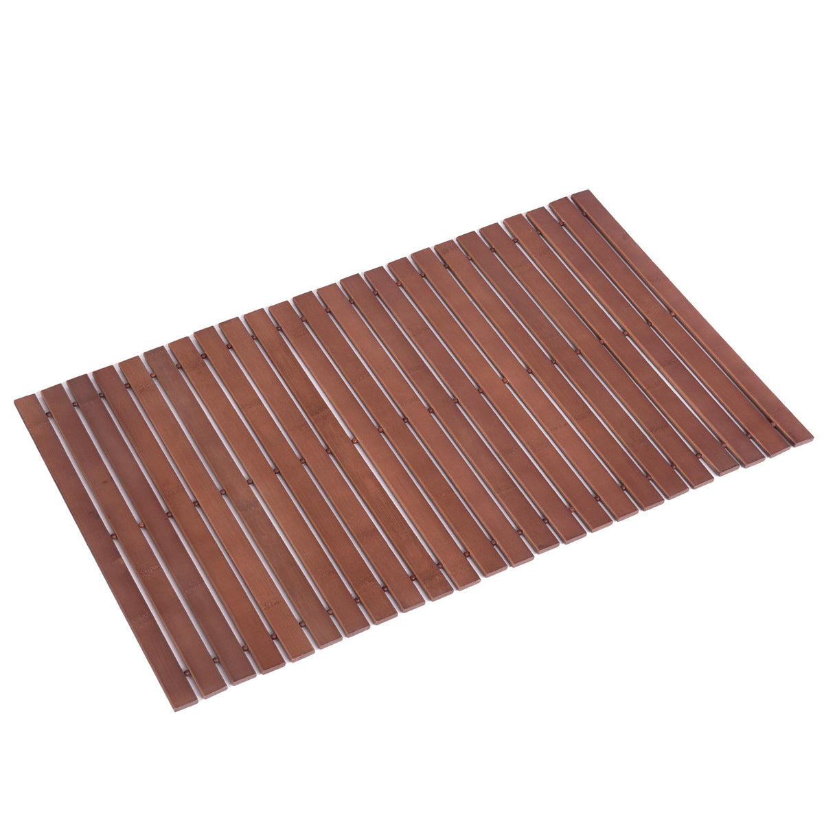 Rayon derived from Bamboo Bath Mat Bathroom Rugs Floor Wood Shower Bathtub Waterproof Non Slip Accessories 16x24 Inch Easy to Clean, Natural, 1 pc