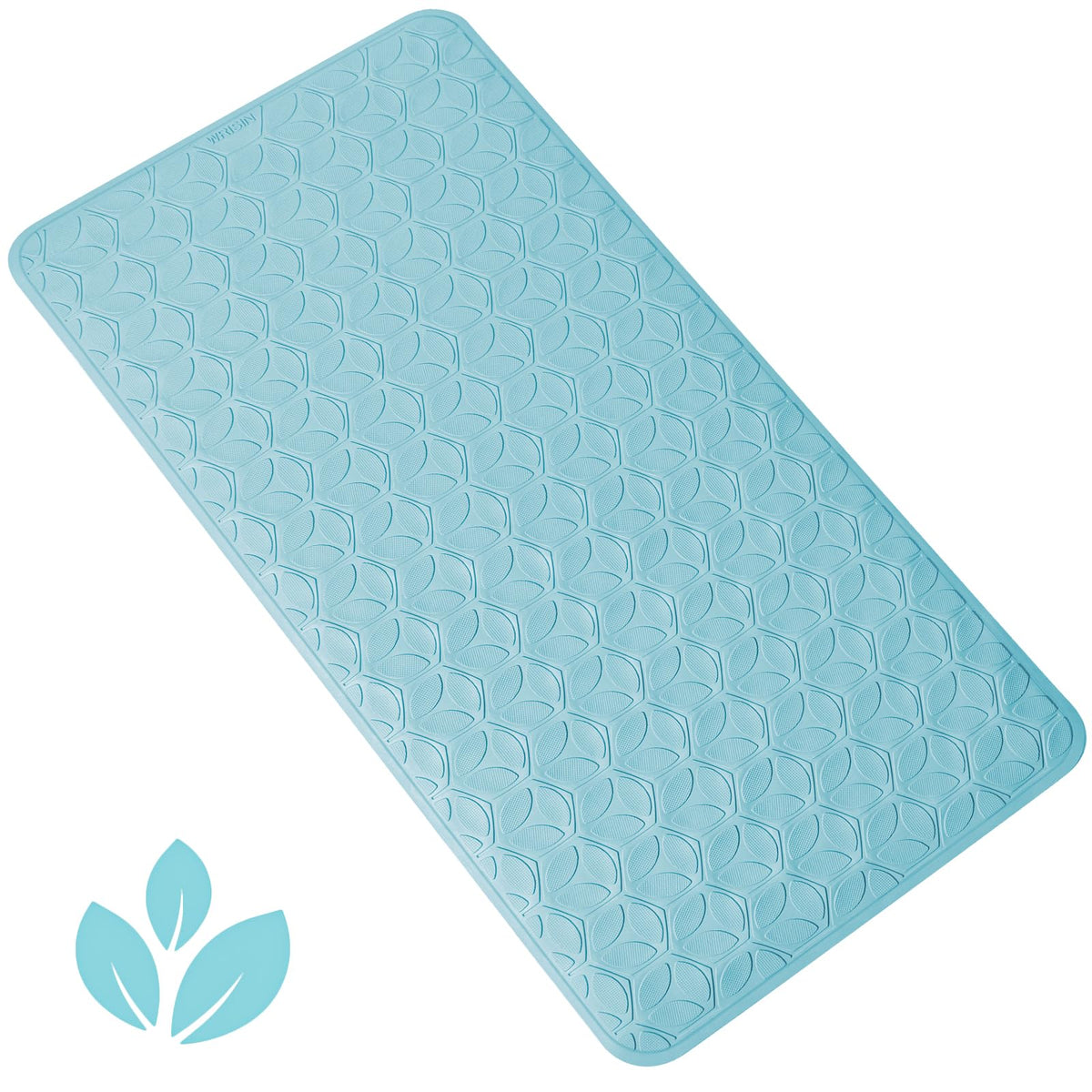 Non-Slip Rubber Bathtub Mat with Suction Cups, 16 × 28 Inch (White)