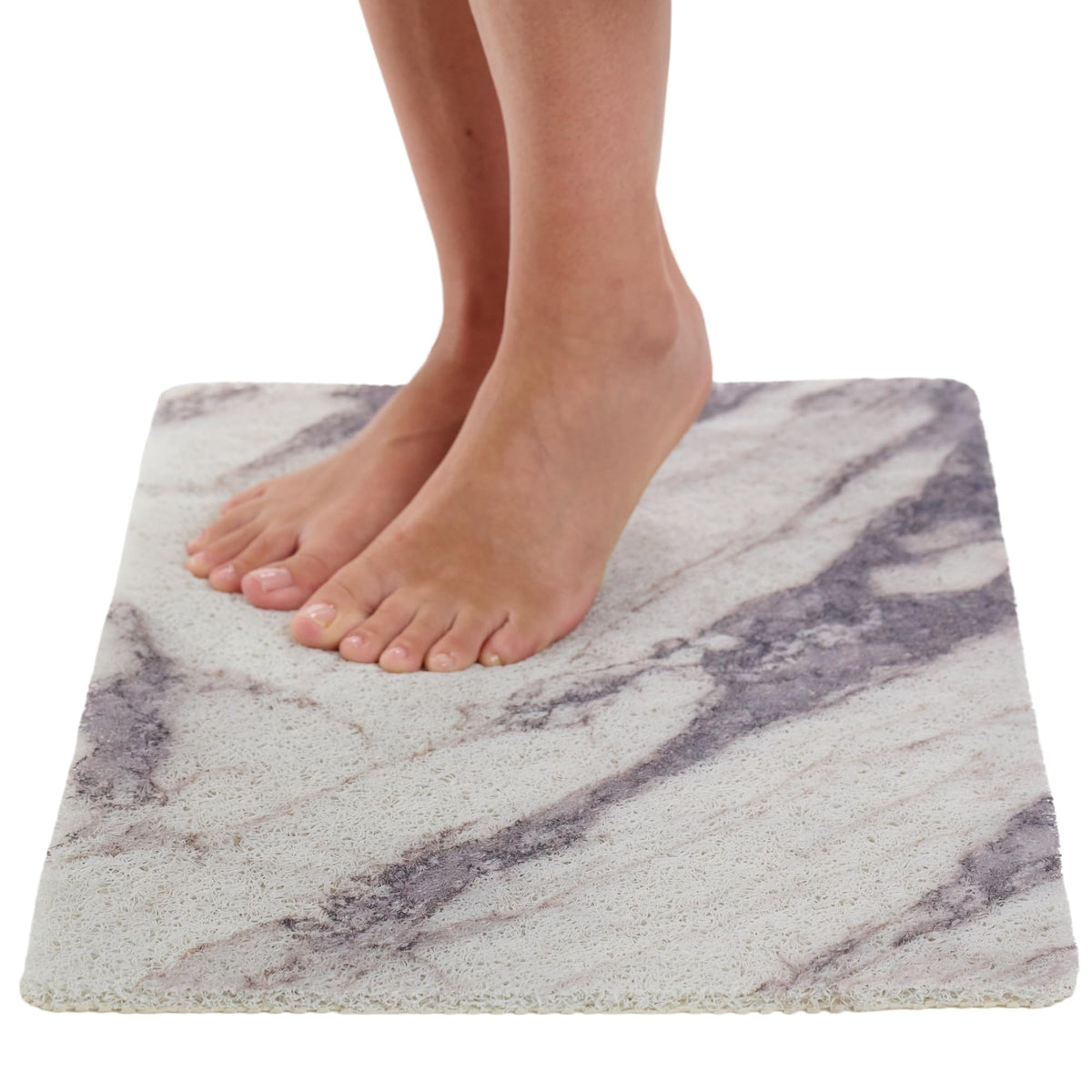Non Slip Bathtub Mat Shower Mat for Tub - Loofah Bath Mats for Bathroom - 40x16 Bathtub Floor Mat - Textured Anti Slip Bath Mat Without Suction Cups - Secure Mat for Wet Areas (40x16 Pebble Blue)