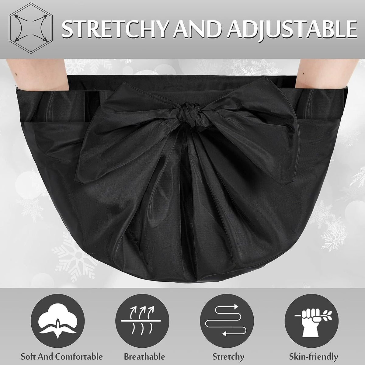 4 Pcs Reusable Shower Caps for Women, Waterproof Satin Hair Caps