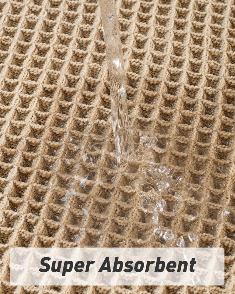 Upgraded Waffle Bath Mat Ultra Absorbent Non Slip Bathroom Mat, 18" x 30"
