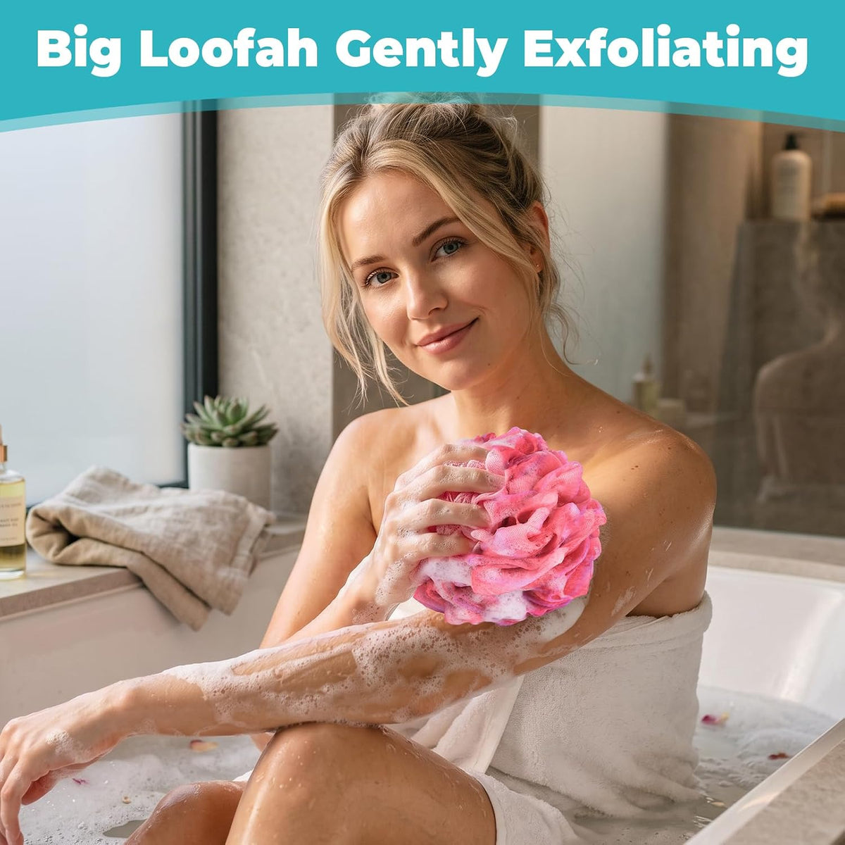 6Pack 100g XXL Large Loofah,Bath Sponge