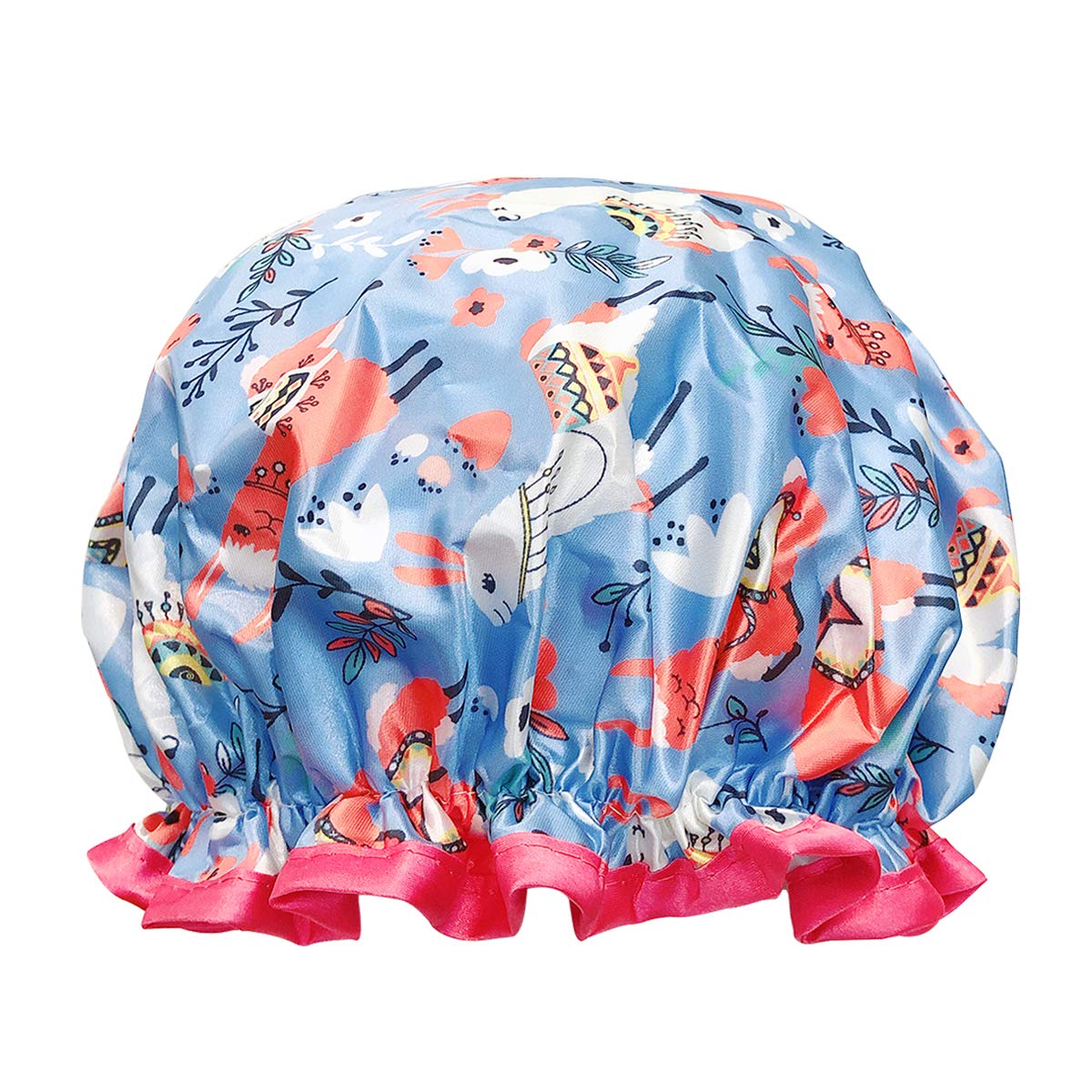 allydrew Reusable Women's Waterproof Shower Caps for Long Hair, Mermaids