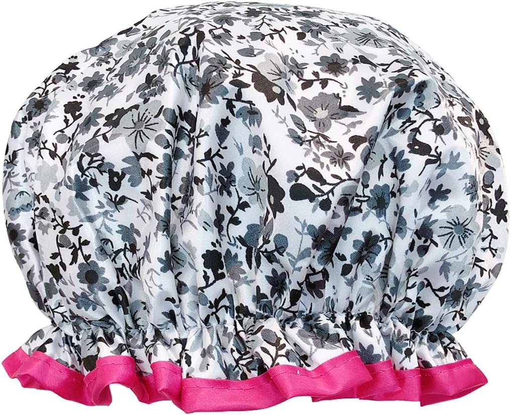 allydrew Reusable Women's Waterproof Shower Caps for Long Hair, Mermaids