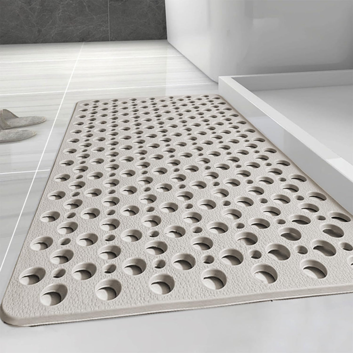 Casa and Beyond Shower Mat, Non Slip Shower Mats, Secure Shower Mats Easy to Clean,Washable Non-Slip Bathtub Mats for Inside Showers (Grey,27.6 * 15 in)