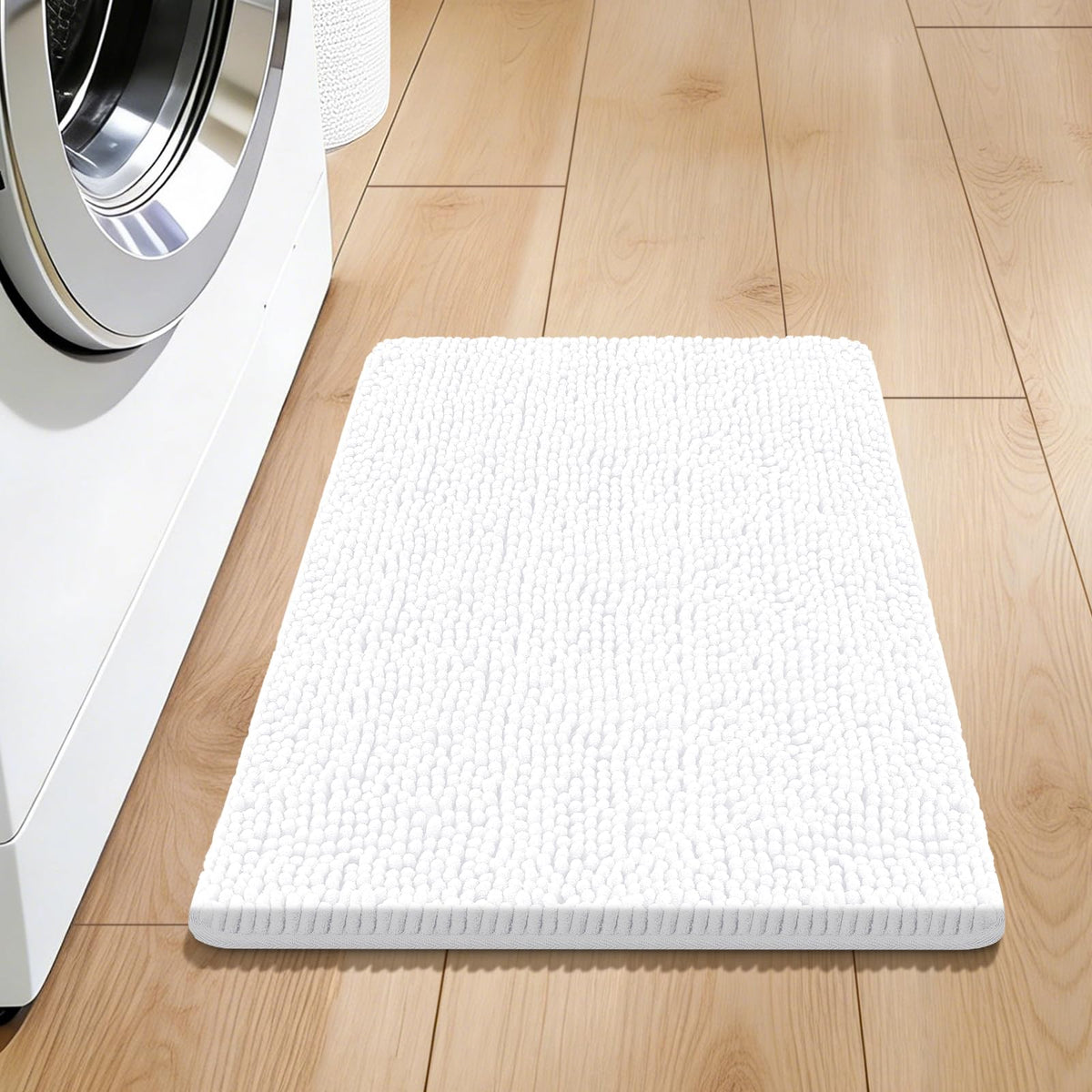 Bcoimo Small Bath Rug Mat,Chenille Extra Soft Navy Bathroom Mats for Floor