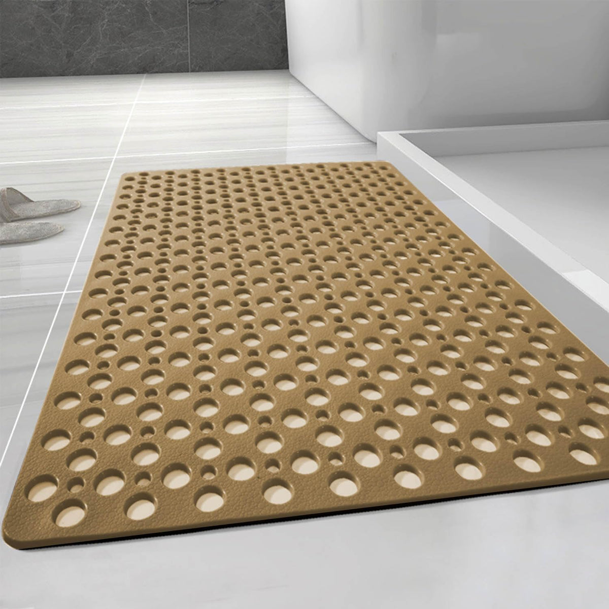 Casa and Beyond Shower Mat, Non Slip Shower Mats, Secure Shower Mats Easy to Clean,Washable Non-Slip Bathtub Mats for Inside Showers (Grey,27.6 * 15 in)