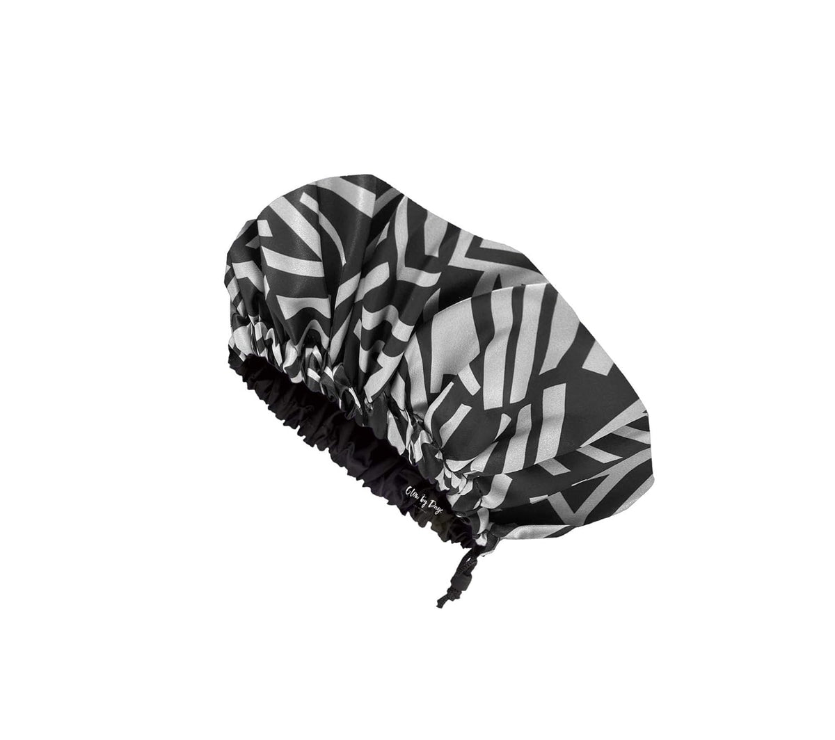 Glow by Daye Satin Lined Shower Cap, Adjustable and Waterproof with Satin Interior for Hair Protection, Large (Muse)