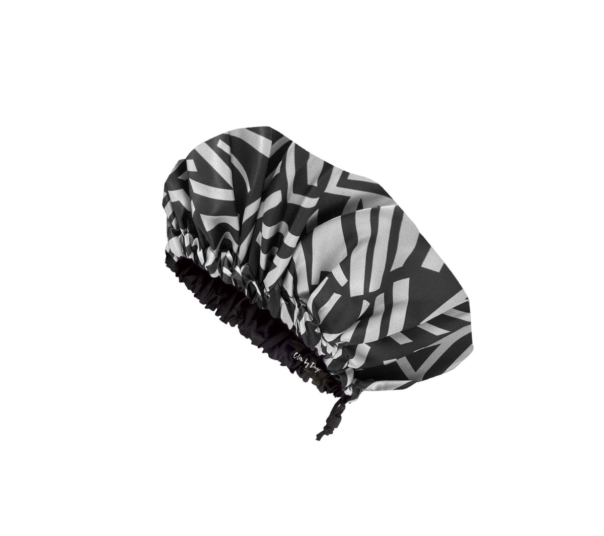 Glow by Daye Satin Lined Shower Cap, Adjustable and Waterproof with Satin Interior for Hair Protection, Large (Muse)