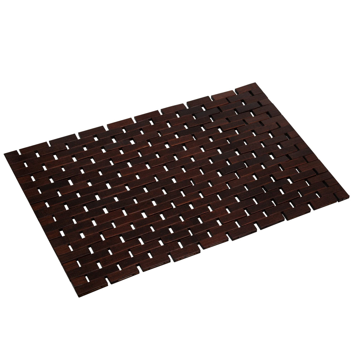 Rayon derived from Bamboo Bath Mat Bathroom Rugs Floor Wood Shower Bathtub Waterproof Non Slip Accessories 16x24 Inch Easy to Clean, Natural, 1 pc