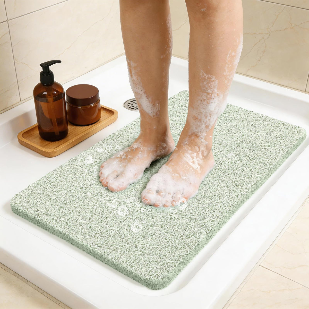 Joyhalo 17 * 24in Shower Mat Bathtub Mat Non Slip