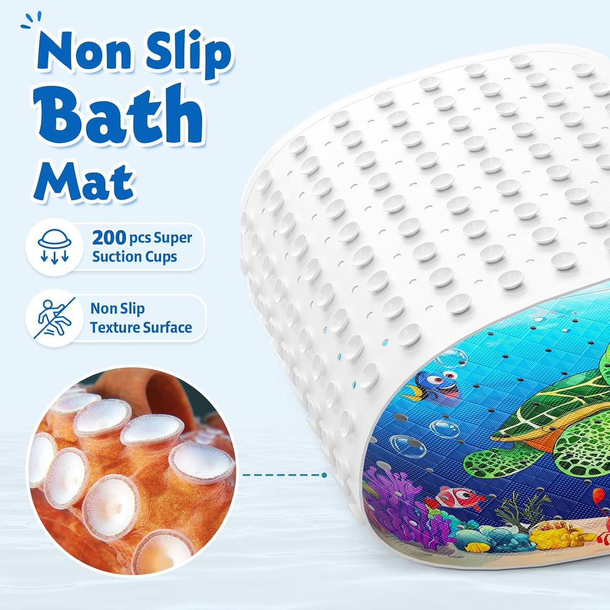 XIYUNTE Bath Mat for Tub Non Slip Bathtub Mat Non Slip 40x16 Baby Bath Mat