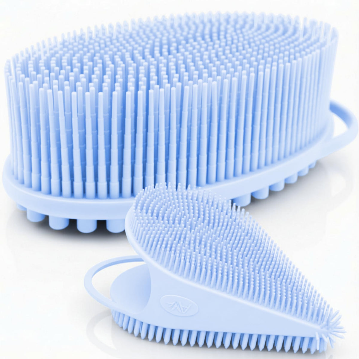 Avilana Premium Silicone Body Scrubber - Trusted Since 2017 - SGS Certified Food Grade Dual Sided Bath Brush, Quick-Dry Exfoliating Loofah Alternative, Massage Brush Sensitive Skin Women Men