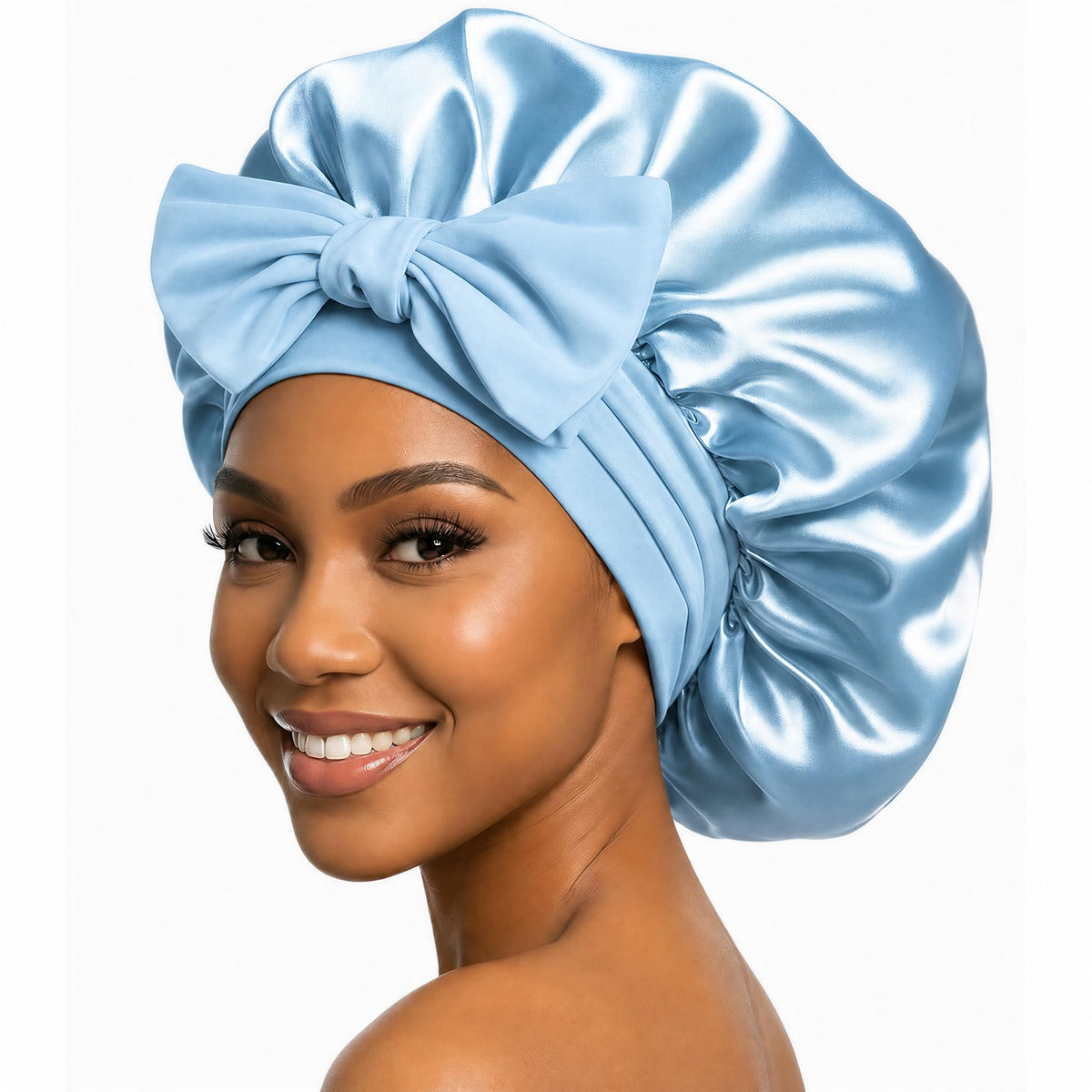 VarCozy Adjustable Double Layer Satin Bonnet for Sleeping to Reduce Frizz