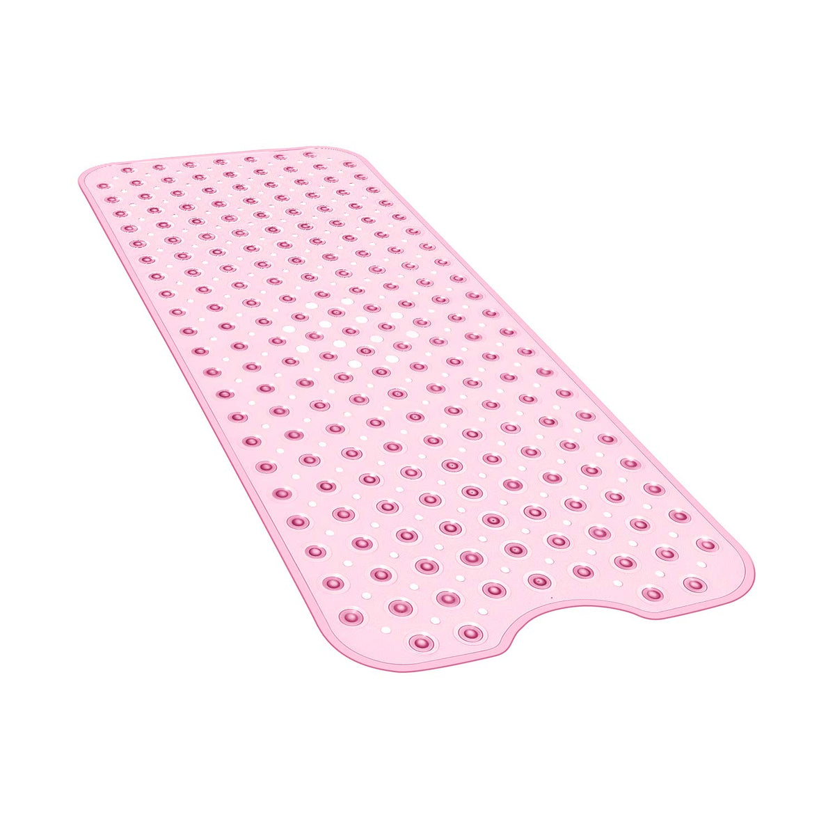 YINENN Bath and Shower Safety Mats 40x16 inch, Non Slip with Suction Cups for Bathroom Stall and Tub Floor, Extra Large and Machine Washable, Drain Holes Keep Bathtub Clean, Light Green