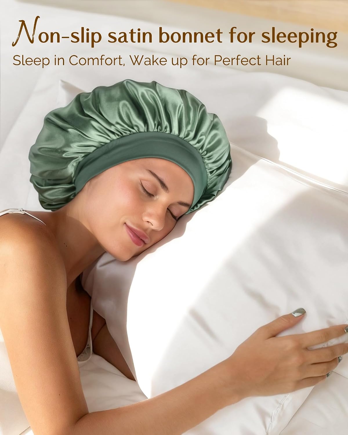 YANIBEST Hair Bonnet for Sleeping Women, Smooth Comfortable for Hair Care