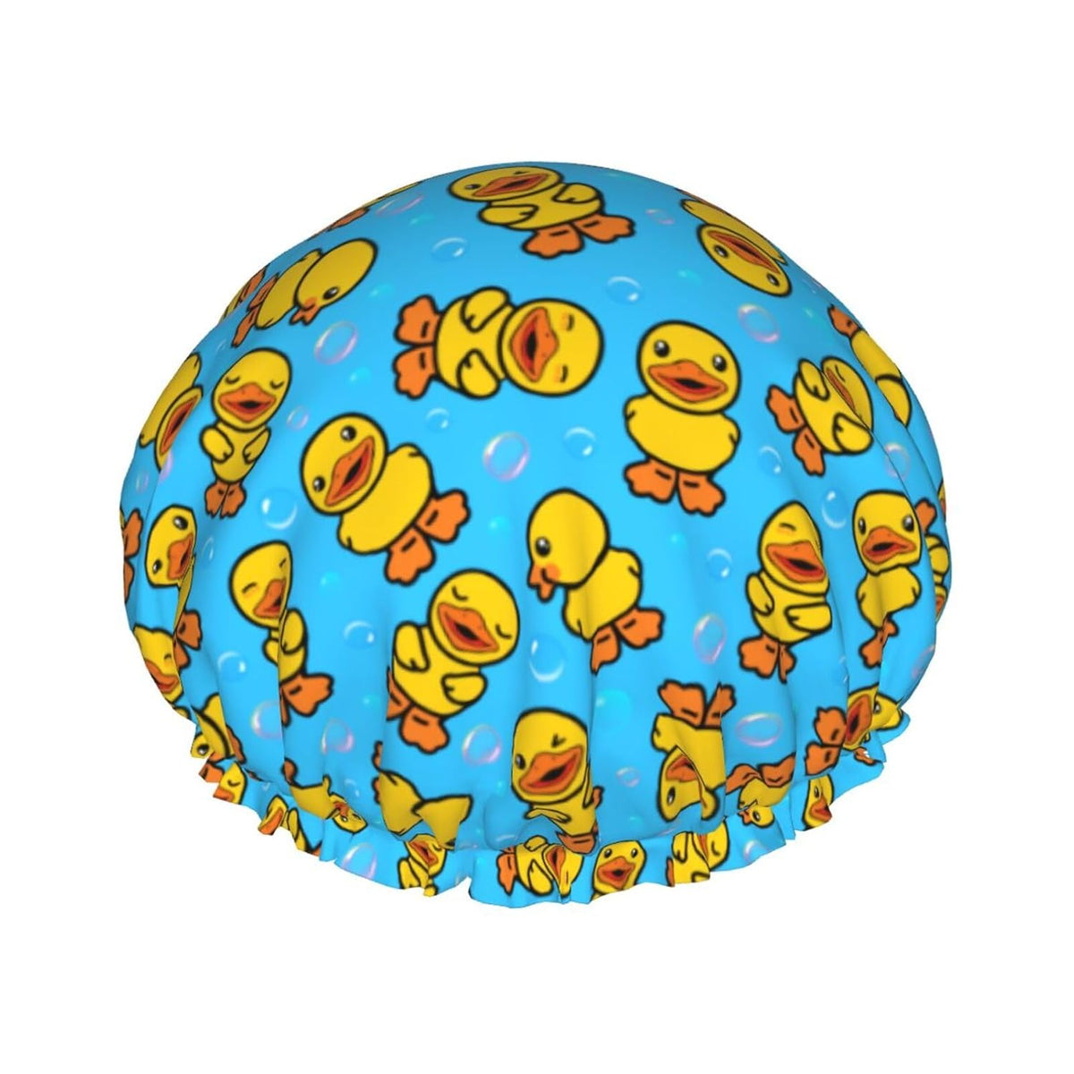 Yellow Rubber Duck Shower Cap Gifts For Womens Mens Waterproof Adjustable