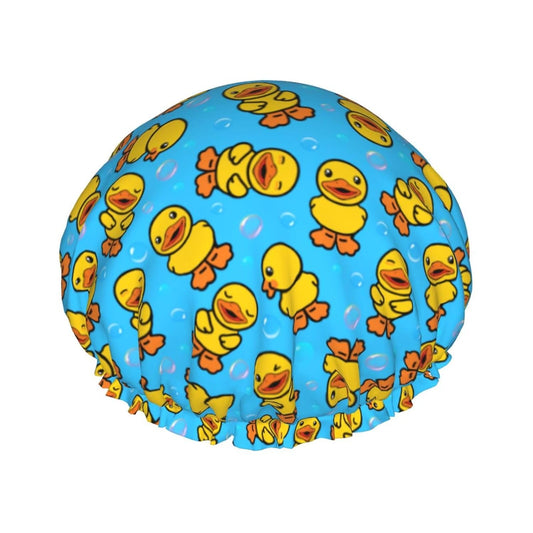 Yellow Rubber Duck Shower Cap Gifts For Womens Mens Waterproof Adjustable