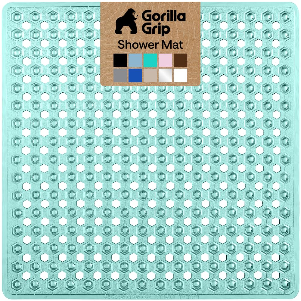 GORILLA GRIP Bath Tub Shower Mat, Bathtub Floor Liner, 35x16 Beige