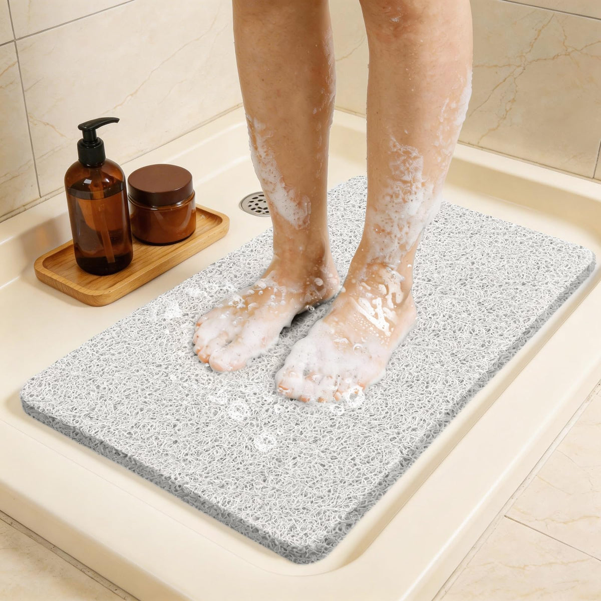 Joyhalo 17 * 24in Shower Mat Bathtub Mat Non Slip