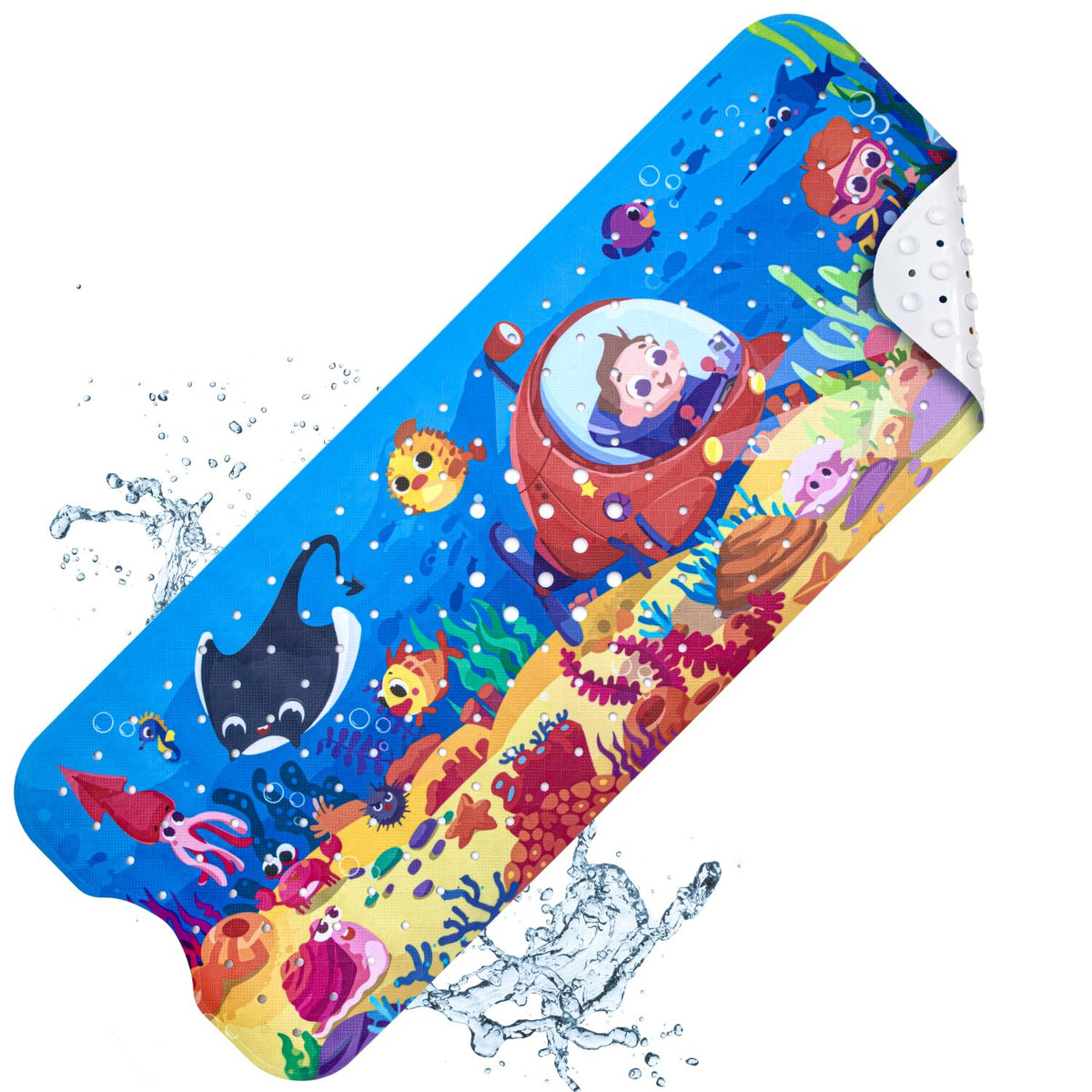 Vannokor Bath Mats for Bathroom Tub 27x14 Inch,Bath Mat for Tub Feels Great on Tired Feet, Friendly Machine Washable Shower Tub Mats with 167 Big Suction Cups,Shower Mat,Bath Tub Mat,Green