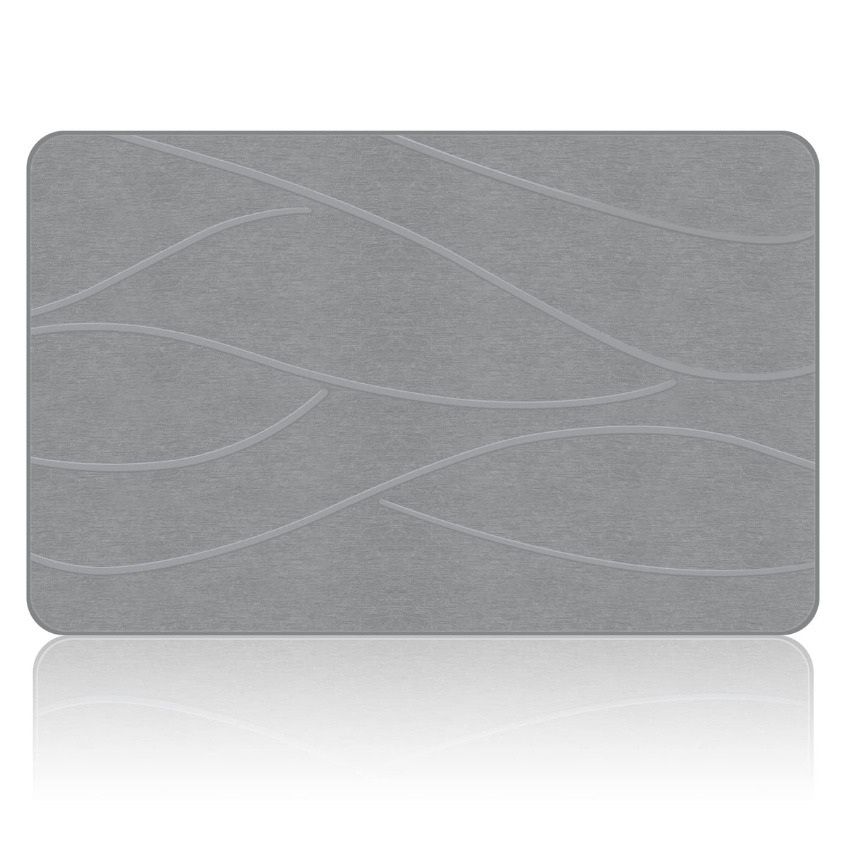VEELOIM Stone Bath Mat, Diatomaceous Earth Bath Mat, Shower Mat Grey