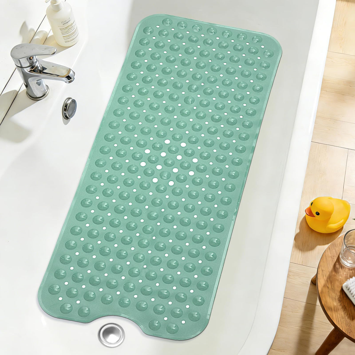 Extra Long Bathtub Mat Non Slip Bath Mat Black 40"x16" Full Size