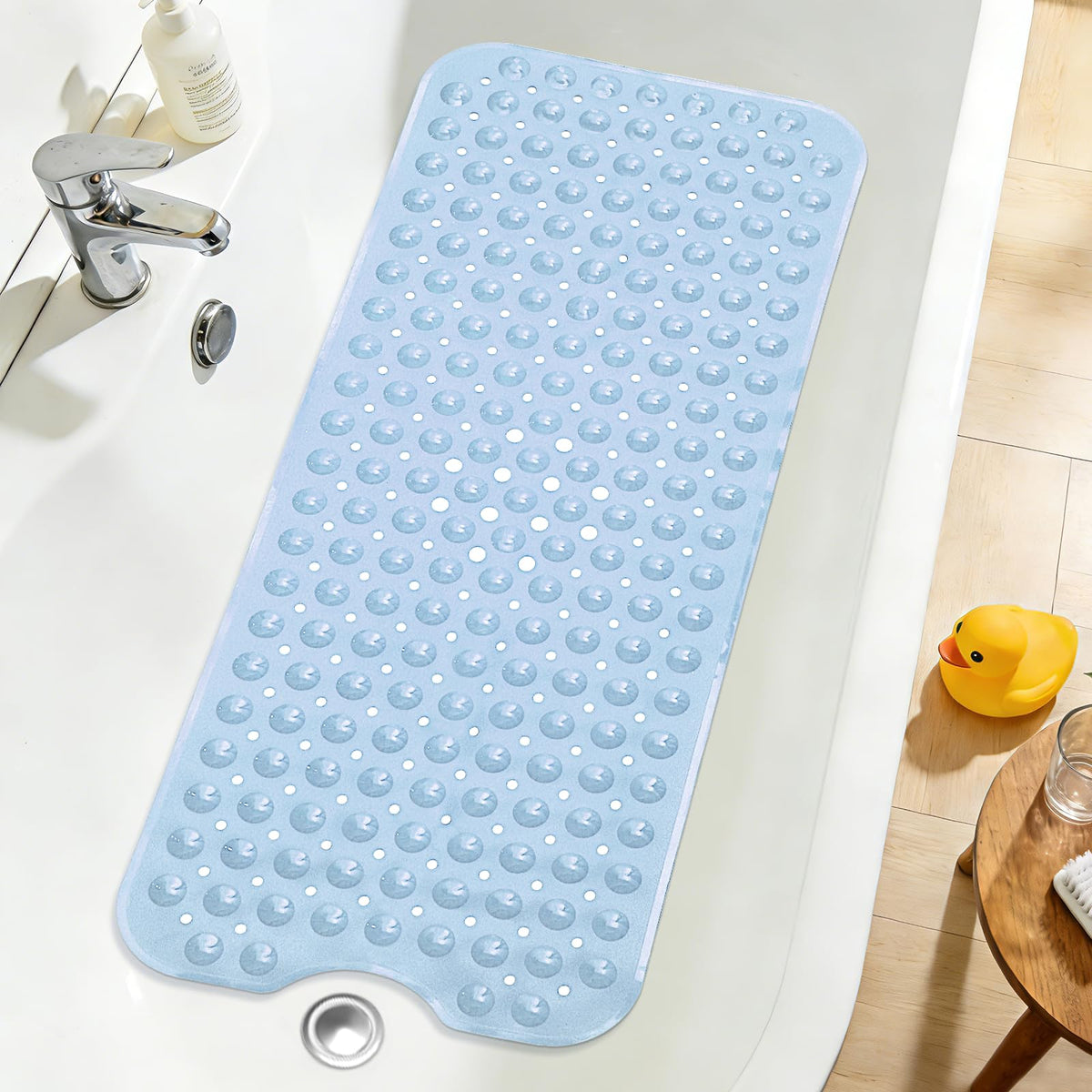 Extra Long Bathtub Mat Non Slip Bath Mat Black 40"x16" Full Size