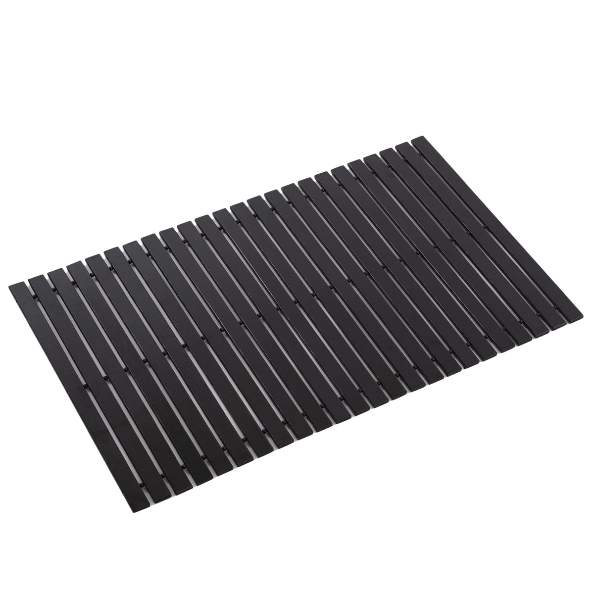 Rayon derived from Bamboo Bath Mat Bathroom Rugs Floor Wood Shower Bathtub Waterproof Non Slip Accessories 16x24 Inch Easy to Clean, Natural, 1 pc