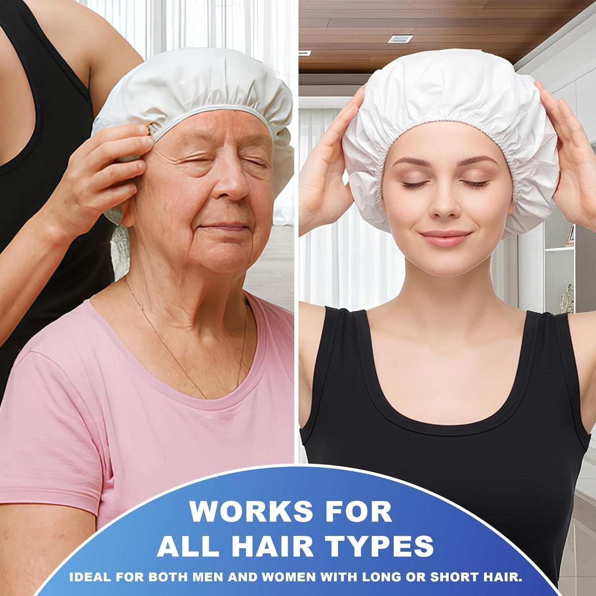 MedVance Rinse Free Shampoo & Conditioning Shower Cap Dry Hair Wash, 3 Pack
