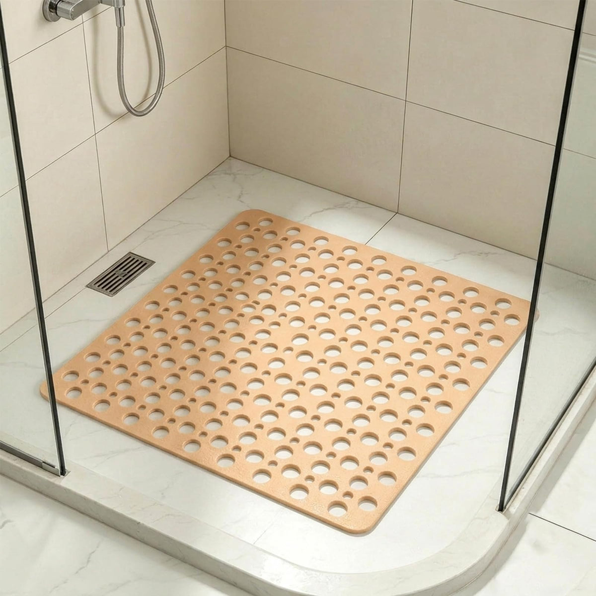 Casa and Beyond Shower Mat, Non Slip Shower Mats, Secure Shower Mats Easy to Clean,Washable Non-Slip Bathtub Mats for Inside Showers (Grey,27.6 * 15 in)