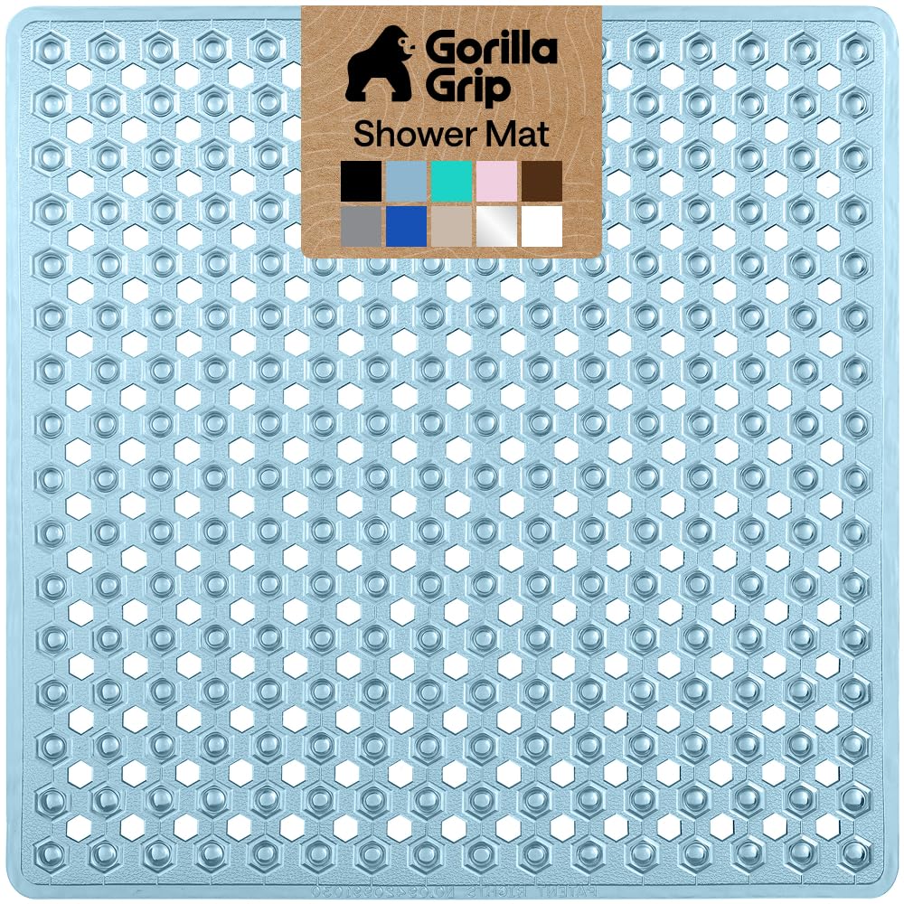 GORILLA GRIP Bath Tub Shower Mat, Bathtub Floor Liner, 35x16 Beige