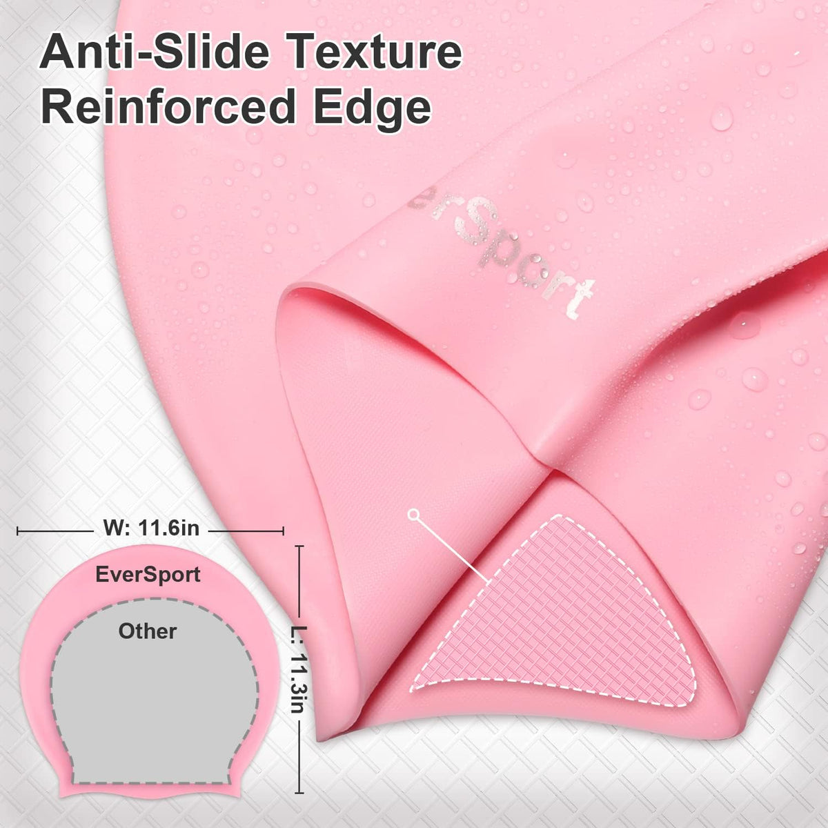 Large Swim Cap for Braids and Dreadlocks Waterproof Women Men Keep Hair Dry