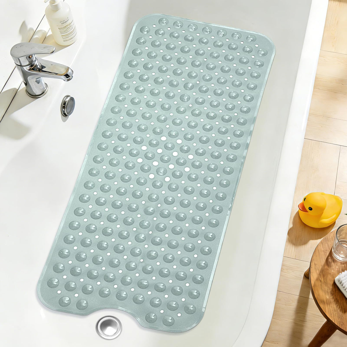 Extra Long Bathtub Mat Non Slip Bath Mat Black 40"x16" Full Size