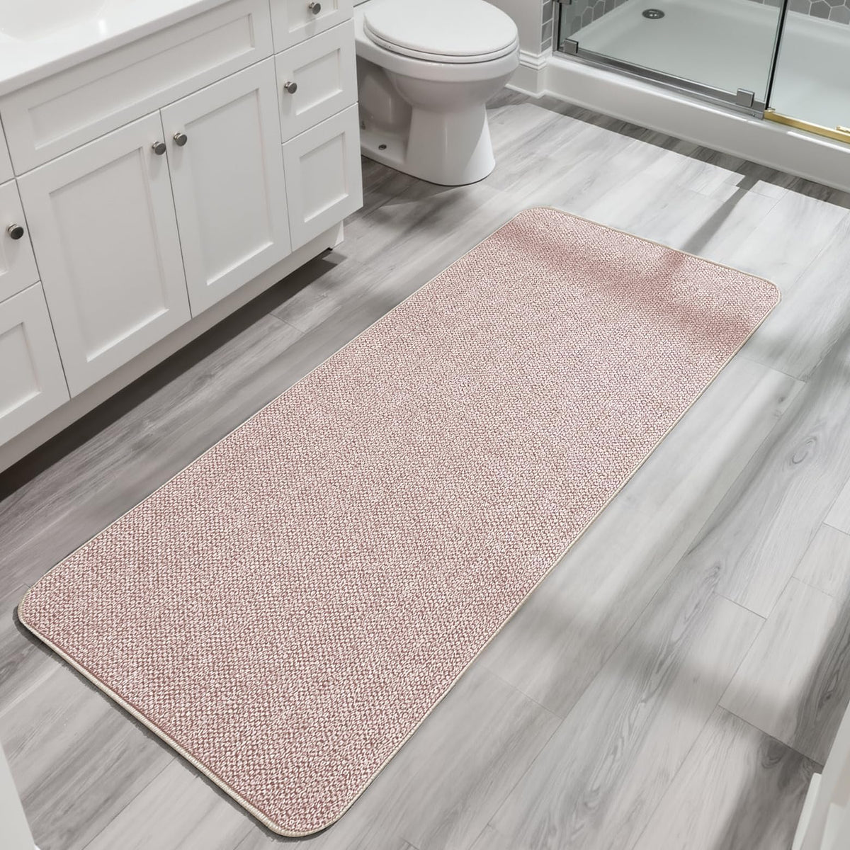 Bath Mat,Ultra Thin Bathroom Rugs,Rubber Bath Mats for Bathroom,No Slip Bath Rugs,Quick Dry,Machine Washable,Low Pile,Absorbent,Shower Outside,Sink,Home Decor Accessories.Blue,1'5"x2'3"(17x27inch)