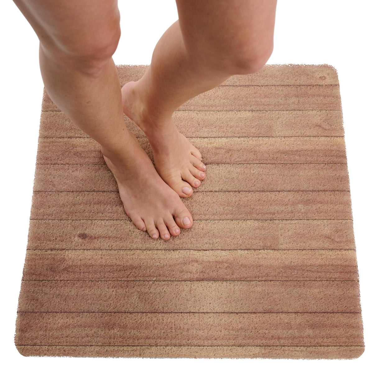 Non Slip Bathtub Mat Shower Mat for Tub - Loofah Bath Mats for Bathroom - 40x16 Bathtub Floor Mat - Textured Anti Slip Bath Mat Without Suction Cups - Secure Mat for Wet Areas (40x16 Pebble Blue)