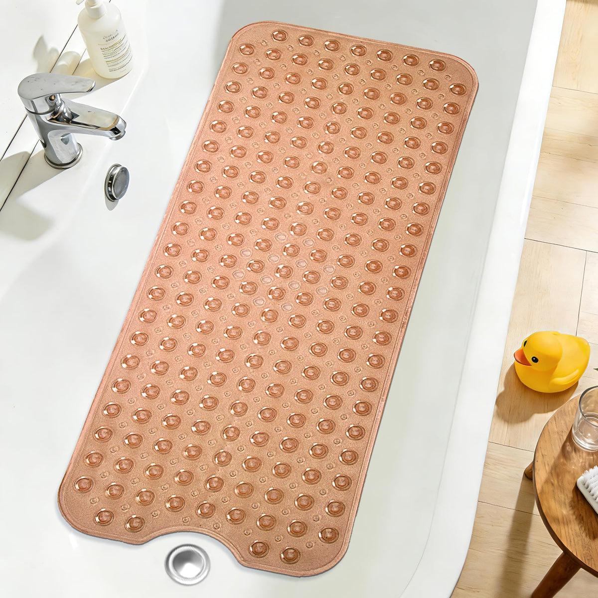 Extra Long Bathtub Mat Non Slip Bath Mat Black 40"x16" Full Size