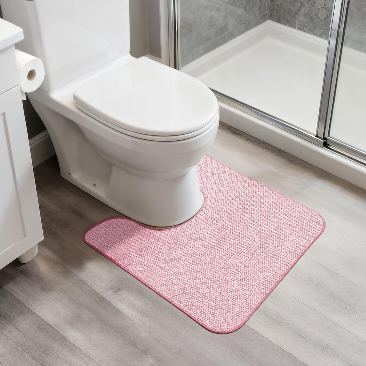 Bath Mat,Ultra Thin Bathroom Rugs,Rubber Bath Mats for Bathroom,No Slip Bath Rugs,Quick Dry,Machine Washable,Low Pile,Absorbent,Shower Outside,Sink,Home Decor Accessories.Blue,1'5"x2'3"(17x27inch)