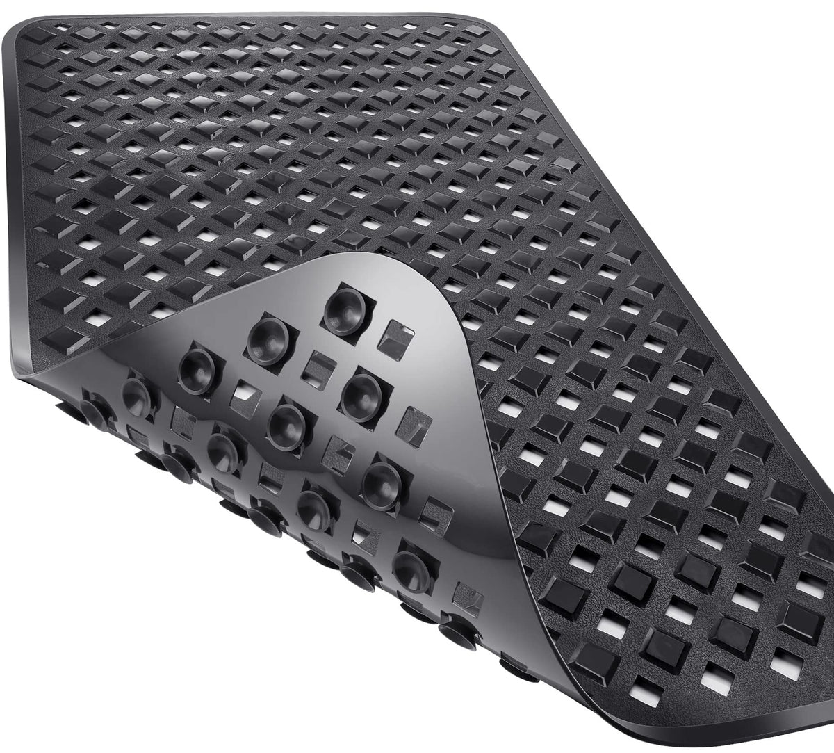 Yimobra Bathtub Mat Non Slip, 35"X16" Shower Mat with Strong Suction Cups & Drain Holes, Long Anti Slip Bath Tub Mat for Inside Shower, Machine Washable Fast Drying, Bathroom Essentials, Clear